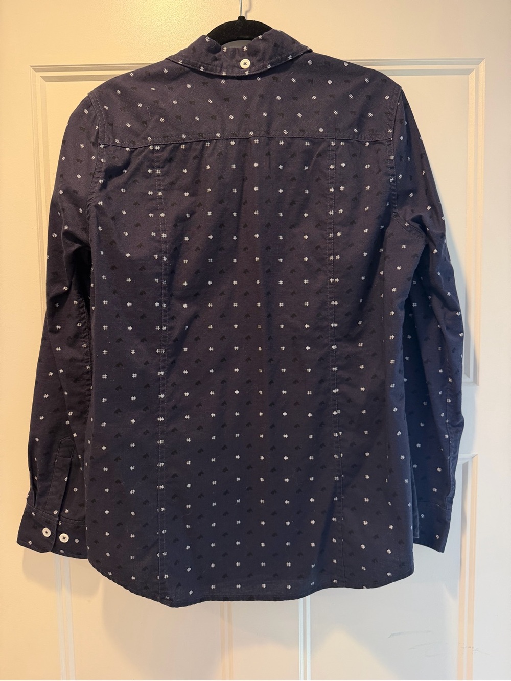 Bit & Bridle Horse Pattern Long Sleeve Button Up Shirt - Size Medium - Picture 2 of 3